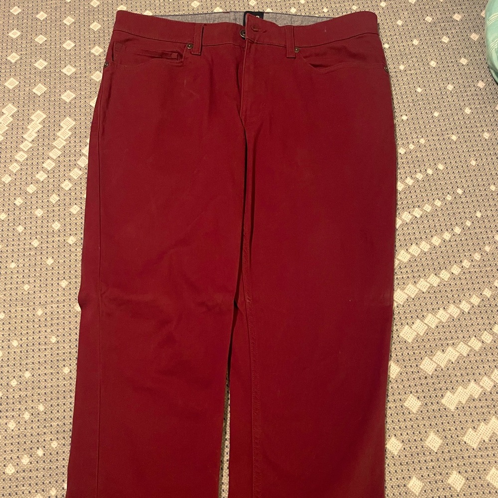 Maroon Gap straight leg pants